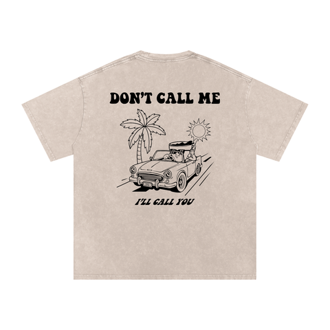 Snow Washed Oversized Cotton T-Shirt