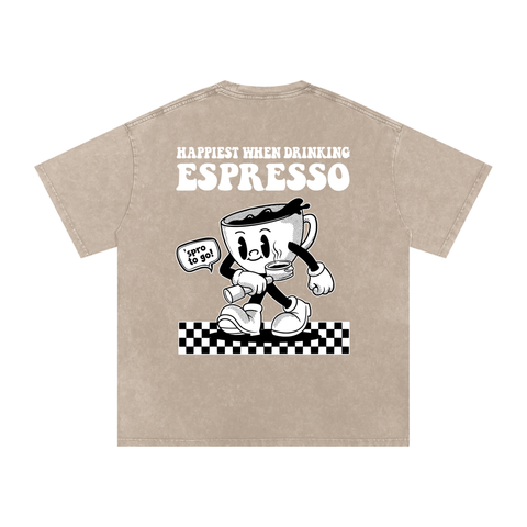 Snow Washed Oversized Cotton T-Shirt